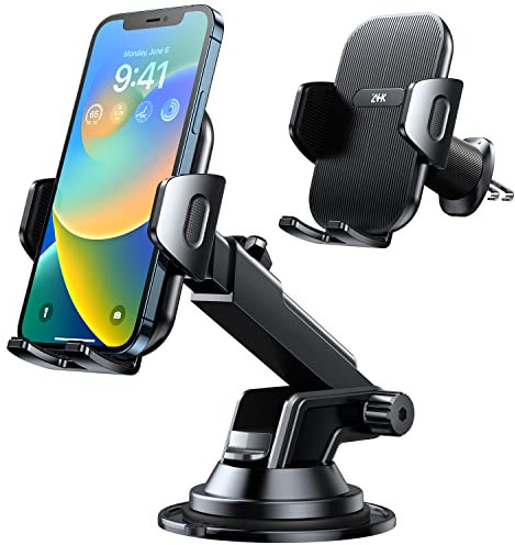 AHK Handyhalterung Auto Stabil 3 in 1 KFZ Handyhalterung Lüftung Saugnapf, Universal KFZ Handyhalter Auto 360° Drehbar Autohalterung mit 4-7 für iPhone, Samsung, Huawei, Xiaomi, etc