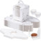 Fippy 50 Pieces Single Cupcake Boxes with 100 Pieces Paper Cupcake Cases, Individual Bakery Boxes with Handle and Clear Window, Small Cakes Boxes for Wedding Birthday Party