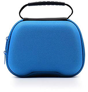 Sac de Voyage pour Manette de Jeu avec Pochette en Filet, étui de Protection pour Manette de Jeu pour PS5/PS4/S_Witch Pro, 18*15*8cm (Bleu)
