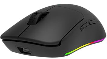 Team Vitality - Official Ultra-light 65g Wireless Gaming Mouse, Rechargeable up to 10h Battery Life, Customizable RGB Backlit, 16000 DPI Optical Sensor, Ergonomic, Black