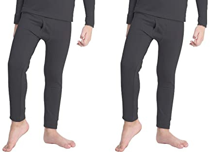 orbiz 2 Stück Kinder Thermounterwäsche Unisex Jungen Mädchen Lange Unterhose Unterhose Kinder Hose Winter Warme Hosen, anthrazit, 5-6 Years
