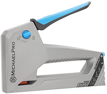 MichaelPro MP013011 Aluminum Tacker/Staple Gun, Multi-Purpose Stapler for Professionals and Heavy Duty Usage