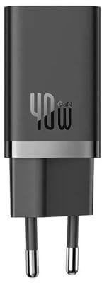 Wall Charger Baseus GaN5 40W, 2X USB C (Black)