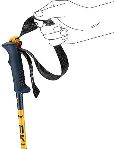 LEKI Kinder Spitfire Lite Skistöcke, Denimblue-aegeanblue-Mustard, 95cm