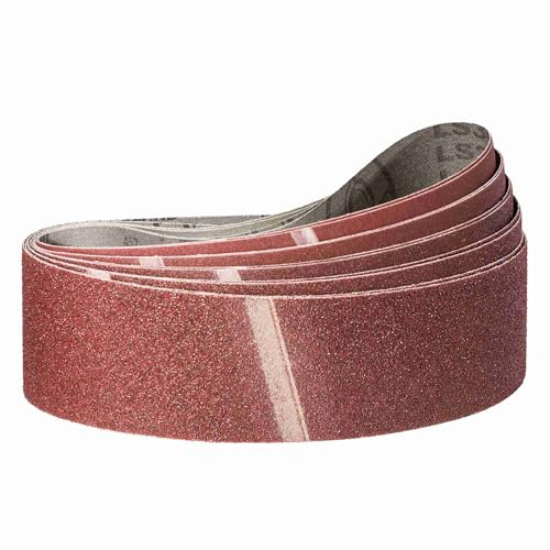 Klingspor Schleifbänder 75 x 575 mm Schleifband Set Je 2x Korn Körnung 40/60/80/120/180 für Bandschleifer Schleifmaschine, zum Schleifen, Feilen, Schärfen und Entrosten (10 Stück)