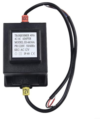 HEIBTENY LED-Transformator,Wasserdichte IP68-Transformatoren,LED Trafo 12V Volt Netzteil AC/AC, Outdoor Netzteil Trafo(40W)