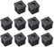 QUARKZMAN 10 Pièces D'Inserts pour Tubes Carrés avec Filetage M6, pour Tube Carré de 0,63 X0,63, Bouchon en Plastique Noir, Embout de Chaise, Embout de Pied de Meuble