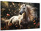Munera Design - Bild 40x60 - Pferd Pferde-Bilder Hengst weiß - Wand-Bilder Wohnzimmer