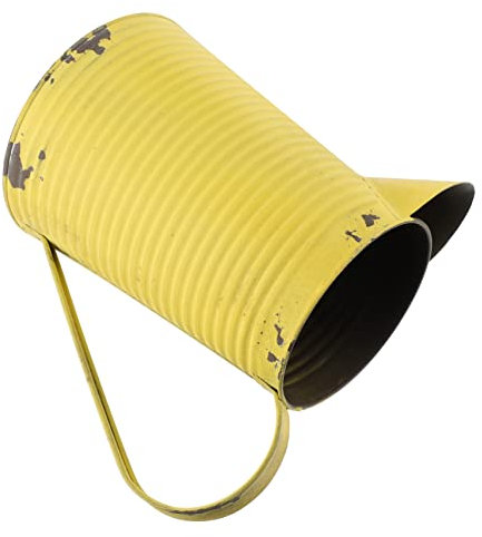 BESPORTBLE Vintage Metall-blumenvase in Form Eines Antiken Eisengießkannenkübels Rustikal Dekorativer Pflanzkübel Für Balkon Fensterbank Innen Außenbereich Als Nostalgischer Blumentopf Und La