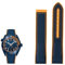 PURYN Nylon-Gummi-Uhrenarmband für Omega Seamaster Planet Ocean Herren, Faltschließe, Uhrenzubehör, Silikon-Uhr, 20 mm, 22 mm, 22 mm, Achat