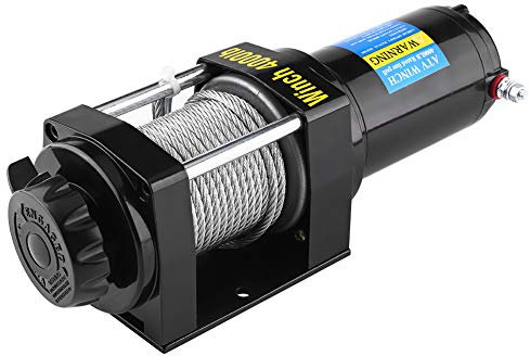 Electric Steel Cable Winch Car, Oversea 4000lb Electric Winch 12V 15m Steel Cable Winch for Car Quad Bike Auto ATV Trailer
