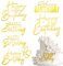 6 Stück Happy Birthday Tortendeko Gold Cake Topper Geburtstag Tortenaufsätze Happy Birthday Acryl Kuchenaufsätze Tortenschilder Besondere Tortenaufsätze zum Happy Birthday Cake Topper Geburtstag