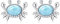 Larimar Krabbe Ohrringe Sterling Silber S925 Krabben Stud Ohrstecker Larimar Beach Schmuck Crab Geschenke für Frauen Mädchen