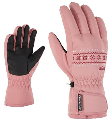 Ziener Kinder LAILLA Ski-Handschuhe/Wintersport | wasserdicht, PFC frei, Rose Blossom, 7,5