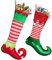 LANSKYLAN 2er Nikolausstrumpf Groß Weihnachtsstrumpf Elfen Nikolausstiefel XXL zum befüllen 47/60CM Weihnachtssocken zum Aufhängen Rot Weihnachtsstrümpfe Kamin Christmas Socks für Weihnachten Deko