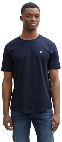 Tom Tailor T-Shirt mit Logo-Print, Hazy Coral Rose, XL