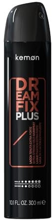 Kemon - Dreamfix Plus, Lacca Professionale Per Capelli Ad Azione Extra-Forte Per Acconciature, Asciugatura Rapida, Fissaggio Deciso, Lunga Tenuta, Ideale Per Tutti I Tipi Di Capello, 300 ml