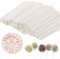 QOWUXHZ 200 Pièces Batonnet Pop Cake Baton Pop Cake Baton Sucette Baton Sucette Pop Cake Bâtonnets En Papier Pour Gâteaux Pour Faire Des Sucettes Des Gâteaux Des Desserts Blanc 100 * 3Mm