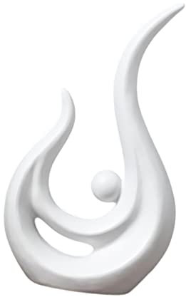 FLCPJGV Abstrakte Phoenix Figuren Skulptur Statue, Weiß 25cmx14cm