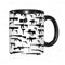 EKLMPS Original Mug en céramique,idéal comme cadeau,impression de haute qualité,mug à motifs,mug à thé,à café,330ml,Armes anciennes et modernes