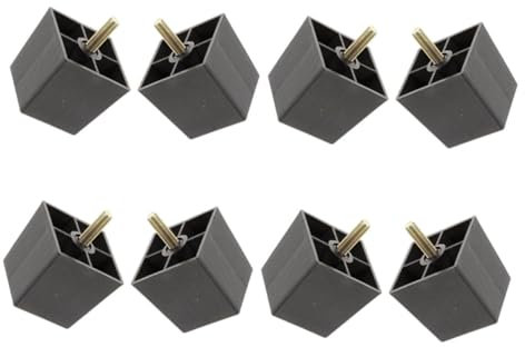 HOMOCONO 8pcs Square Tapered Replacement Couch and Chair Legs Screw-on Furniture Feet for Sofa, Table, Bed Support, Sturdy Diy Furniture Leg Extensions