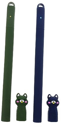 UKCOCO 2 Stück Silikon Stift Kappen Schutzhülle Für Stylus Pencil rutschfeste Flexible Spitze Mit Anti-Fall Schutz in Dunkelblau Und Passend Für Ipad Stylus