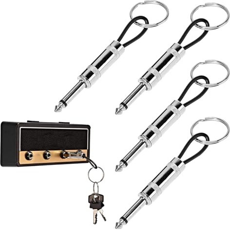 Gitarren-Schlüsselhalter, Gitarrenstecker-Schlüsselanhänger, Gitarrenverstärker-Schlüsselhaken, Gitarrenstecker-Schlüsselanhänger, Schlüsselhalter für Marshall JCM800, Schlüsselhalter zur Wandmontage,