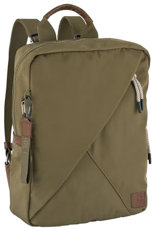 camel active Damen Aurum Rucksack mit Strukturiertem Gewebeband Dunkelgrün, Womenswear-M
