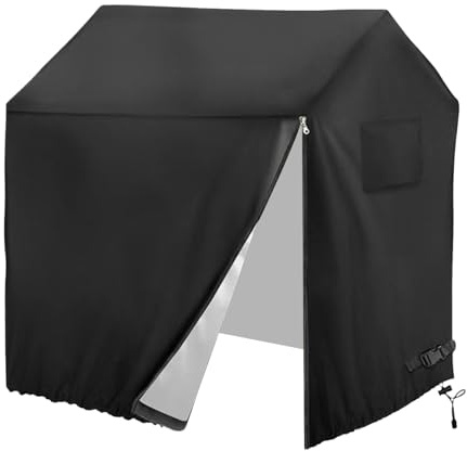 Spielhaus-Abdeckung, 420D, Outdoor-Holz-Kinder-Spielhaus-Abdeckungen, windbeständige Spielhaus-Plane, mit wetterfestem Schutz und windbeständigem Design, 145 x 145 x 160 cm, für Terrasse, Outdoor