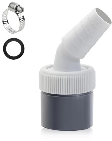 SHENGYIG Adaptador de Drenaje para Lavadora, PP Desagüe para Lavavajillas | Cabezal Único Desagüe Lavadora, Boquilla de Entrada de 18-24 mm, para Lavavajillas y Lavadoras