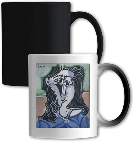 Pablo Picasso Tasse mit Farbwechsel, Weiß