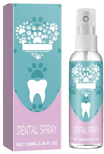 KOAHDE Teeth Cleaning Spray for Dogs & Cats,100ML,1PC,Remove Plaque and Tartar, Relieve Gum Redness,Dog Teeth Cleaning Breath Spray