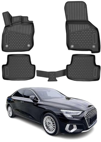 OMAC Fußmatten für Audi A3 8Y 2020-2026 Limo TPE Schwarz 4X