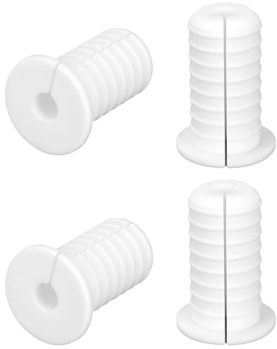 4pcs 3/4 Inch/19mm Wall Cable Grommets for Starlink, Durable Silicone Cable Routing Kit Anti-Slip Wall Grommet for Ethernet/TV Wires Protection Accessories (White)