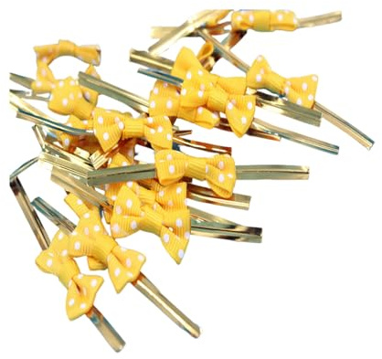 QUXVUIS 100 x goldener Draht Fliege Verschluss für Festival, Hochzeit, Party, Süßigkeitentüten, Fliege, Verpackung, goldener Draht, 100 Stück Bindung, gelb 100St