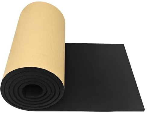 Tapis En Mousse Auto-Adhésif, Tapis Insonorisant, Isolation, Insonorisation, Isolation Thermique, Ignifugé, Résistant À L'humidité, Imperméable, Pour Voitures Et Maisons (200 cm X 30 cm X 1 cm)