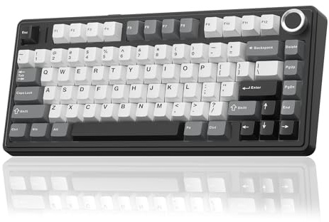 AULA F75 HE Kabellose Gaming-Tastatur, Hall-Effekt-Magnetschalter-Tastatur mit Schnellauslöser, BT5.0/2,4 GHz/USB-C, einstellbare Betätigung, 8000 Hz Abfragerate, 75 % TKL Hot-Swap-fähige Tastatur für