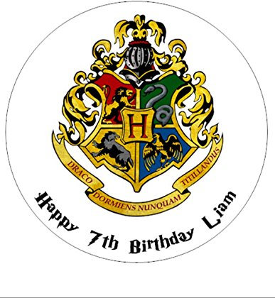 Harry Potter Hogwarts Personalised Edible Birthday Cake Topper 8 Circle (Icing Sheet)