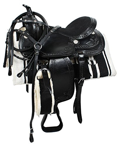 SILVER STAR Sattel Western Amigo komplett schwarz 16 = 40 cm