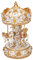 Elanze Designs Vergoldete Goldfarbene Pferde Musik-Karussell, 25,4 cm rotierende Figur, spielt Melodie Karussell Walzer