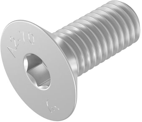 SECCARO Senkschraube M12 x 30 mm, Edelstahl V2A VA A2, DIN 7991 / ISO 10642, Innensechskant, 20 Stück