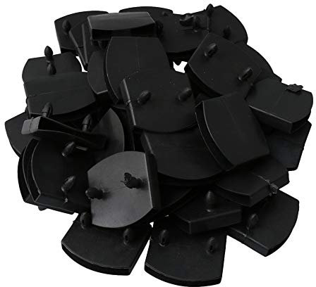 RDEXP 50-teilige Doppelköpfige Kunststoffhalterung für Bettbrett 55 mm Innenloch Schwarz