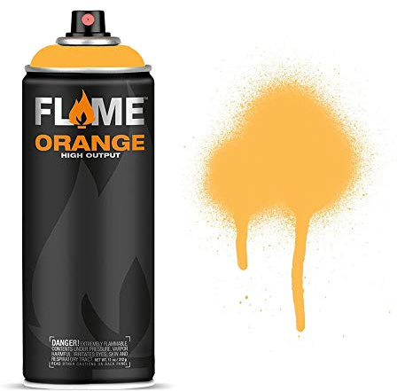 Flame Orange Spray Paint - Matt Acrylic 400ml Can Melon Light FO-107
