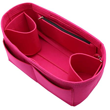 LEXSION Filz Geldbörse Organizer Einsatz Tasche in Tasche mit zwei abnehmbaren Halter 8020 Rosy L2