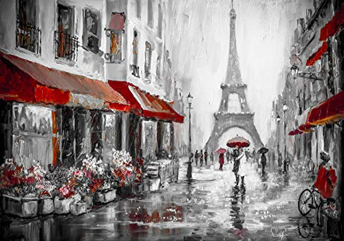Forwall Fototapete Vlies Wanddeko Stadt Paris – Eifelturm Frankreich City Moderne Wanddekoration 13357VEXXXXL 416cm x 290cm