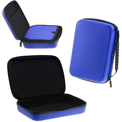 Navitech Blue Heavy Duty Rugged Headphone Case suitable for the JVC Headphone HA-590BN-2