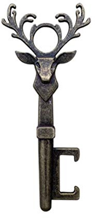 Tianbi Christmas Deer Bottle Opener,Beer Bottle Openers, Deer Head Bottle Opener Beer Drink Wall Mount Bottle Openers Retro Key Pendant for Bar, Kitchen or Patio