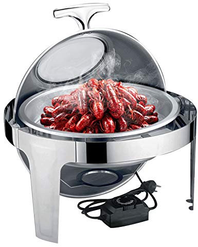 DBMGB Calentador de Comida Electrico, Catering Chafing Dish Calentador para Buffet, 6L Calienta Platos Bandeja de Calentamiento para Bodas o Fiestas Buffet