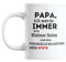 Lieblingstasse mit Spruch I Spülmaschinenfest und Beidseitiger Druck I Tasse als Geschenk für Papa, Vater Lustig zum Geburtstag Vatertag I Ich werde immer deine finanzielle Belastung sein (Sohn)
