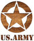Boutique d'isacrea Pochoir en plastique mylar 21 x21 cm etoile US ARMY